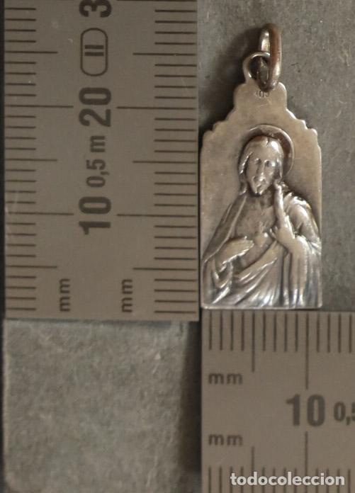 Antiguidades: MEDALLA. NTRA SRA DE GUADALUPE. PLATA. SAGRADO CORAZON