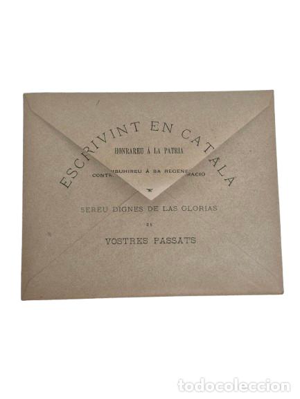 Antig&uuml;edades: Sobre de Correspondencia - Escrivint en Catal&aacute; Honrareu &aacute; la Patria Contribuhireu &aacute; sa Regeneracio