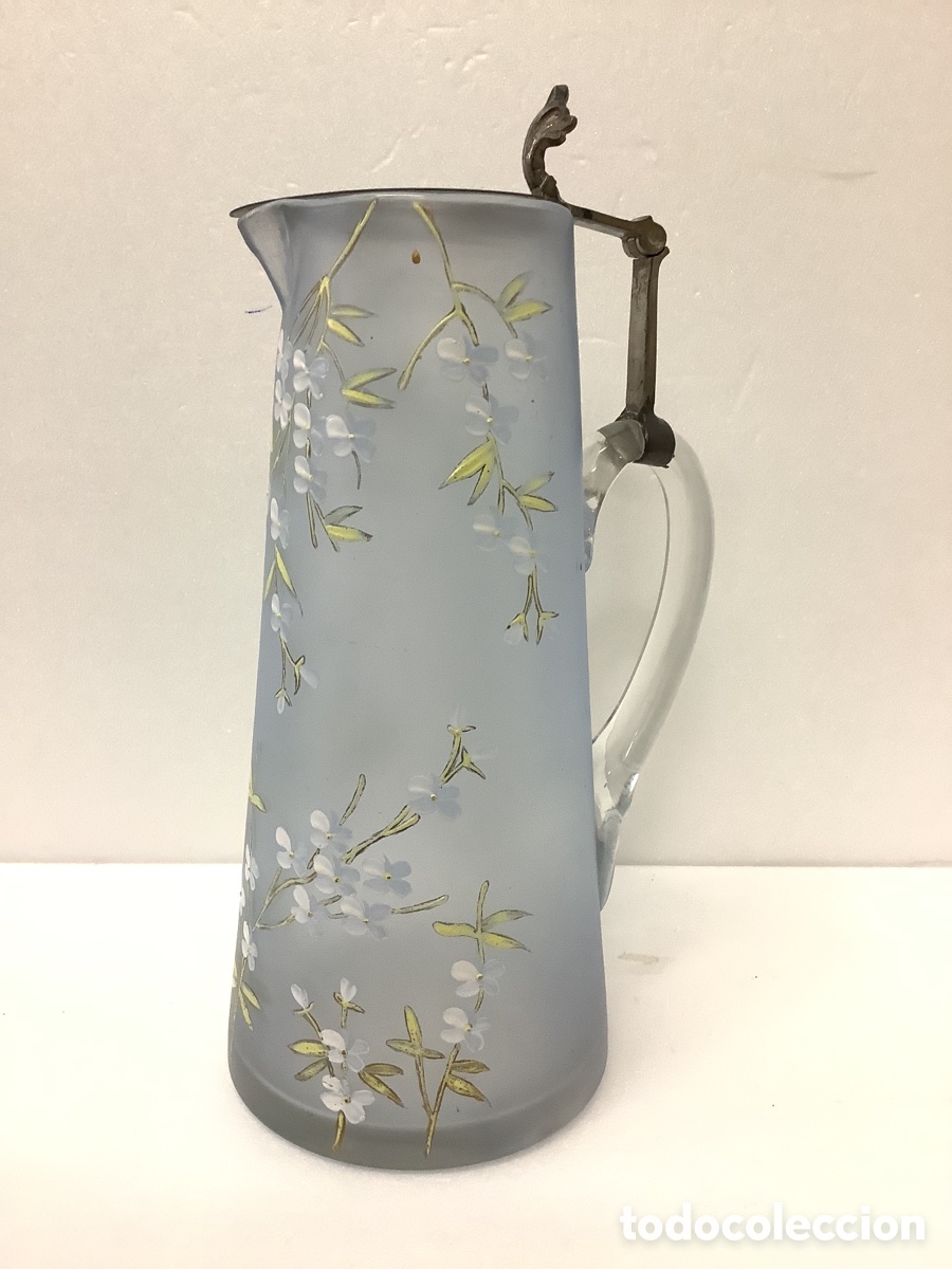 Antig&uuml;edades: JARRA DE AGUA MODERNISTA PINTADA A MANO