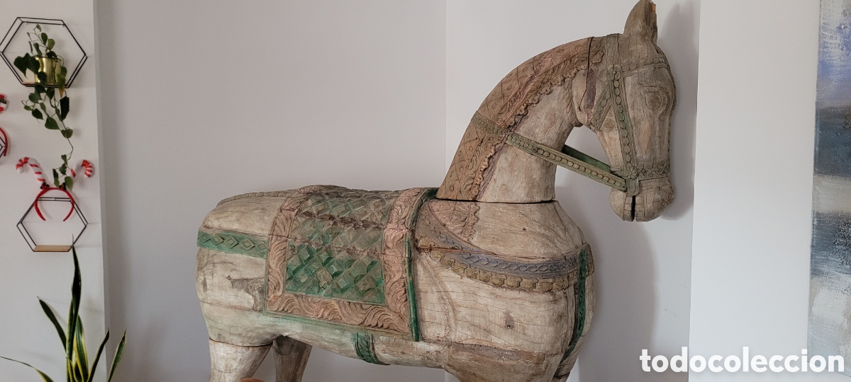 Antig&uuml;edades: Caballo madera tama&ntilde;o real - Foto 2