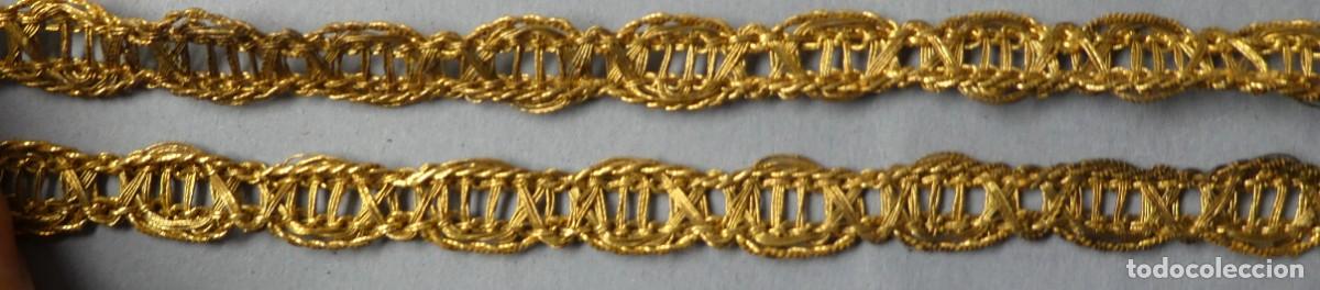 Antig&uuml;edades: ANTIGUO ENCAJE MET&Aacute;LICO ORO 4M. PPIO.S.XX