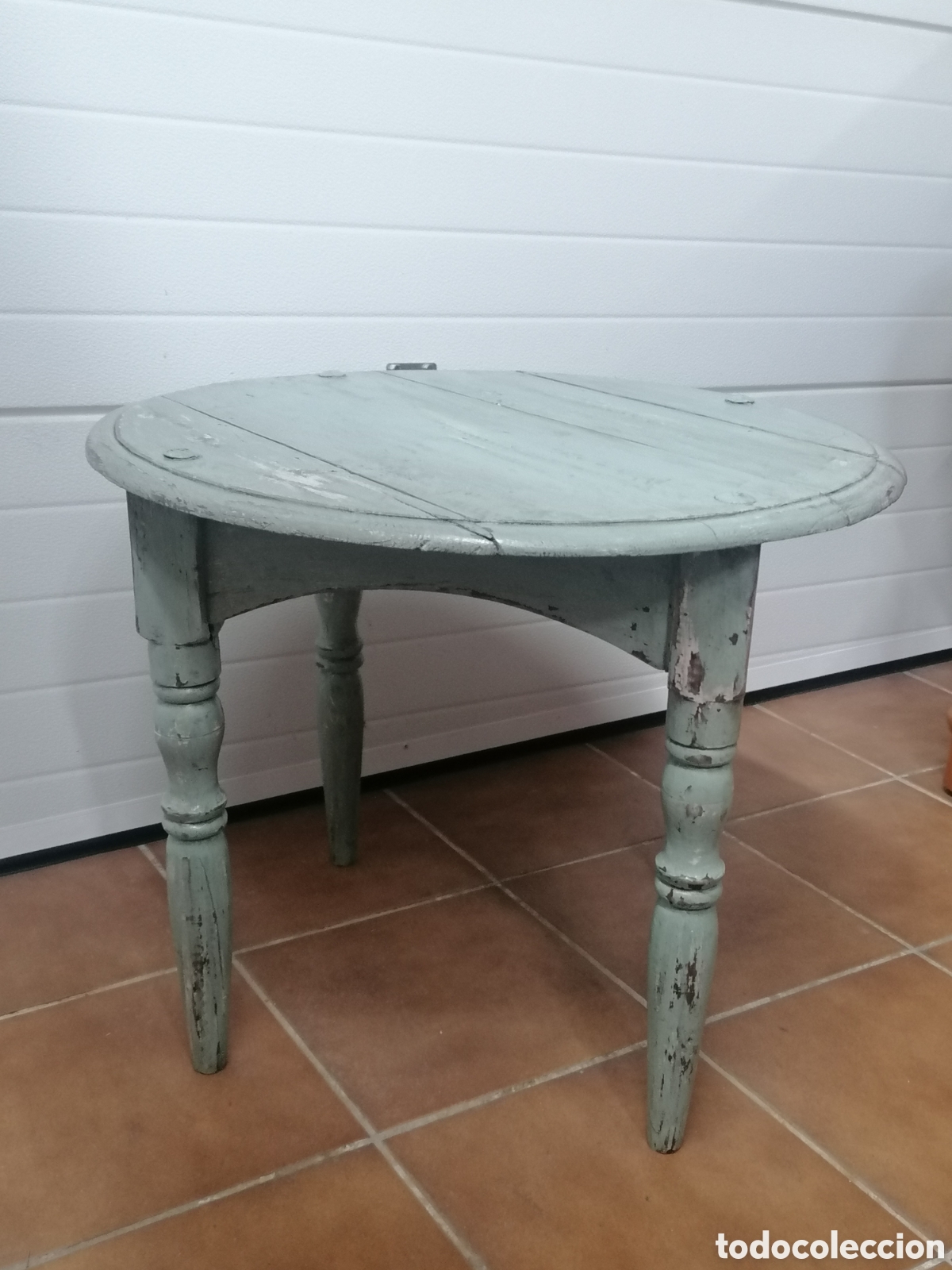 Antig&uuml;edades: Mesa auxiliar rustica antigua - Foto 3