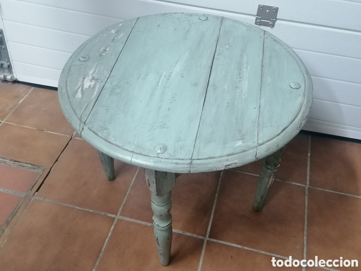 Antig&uuml;edades: Mesa auxiliar rustica antigua - Foto 4