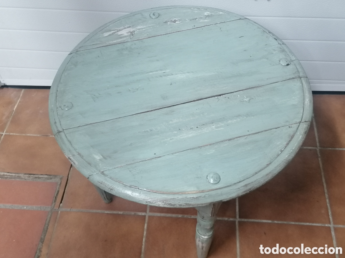 Antig&uuml;edades: Mesa auxiliar rustica antigua - Foto 5