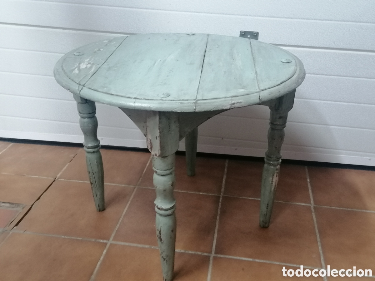 Antig&uuml;edades: Mesa auxiliar rustica antigua - Foto 1