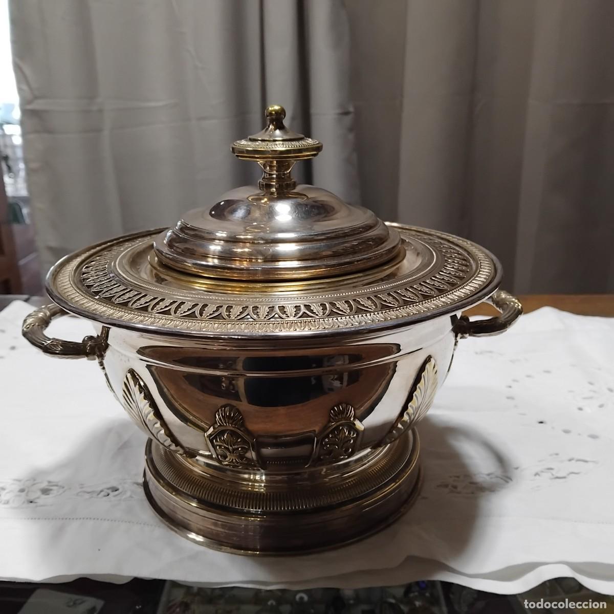 Antig&uuml;edades: Juego de caviar ba&ntilde;o de plata