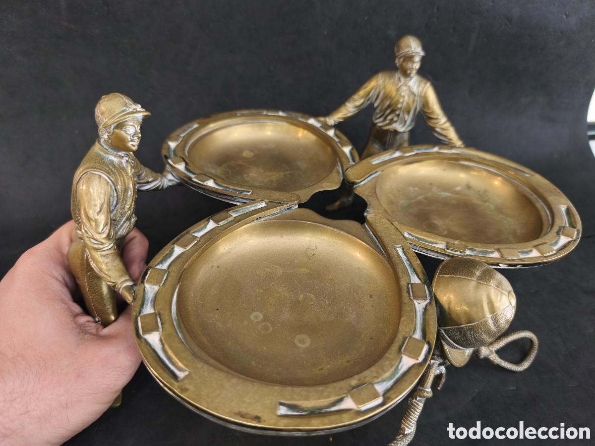 Antig&uuml;edades: Centro de bronce o bandeja de aperitivo... - Foto 7