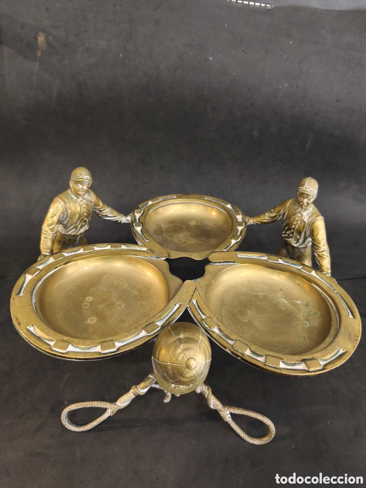Antig&uuml;edades: Centro de bronce o bandeja de aperitivo... - Foto 1