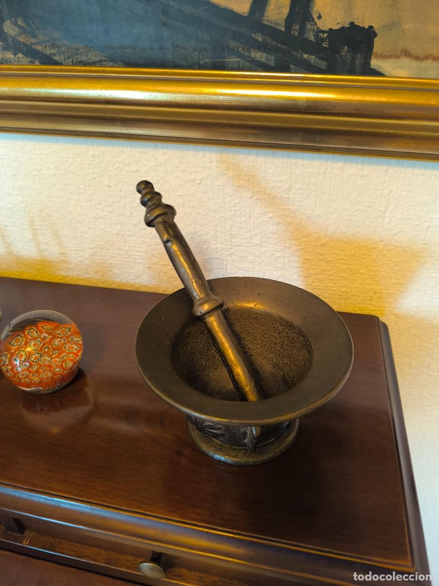 Antig&uuml;edades: Mortero de bronce antiguo - Foto 2