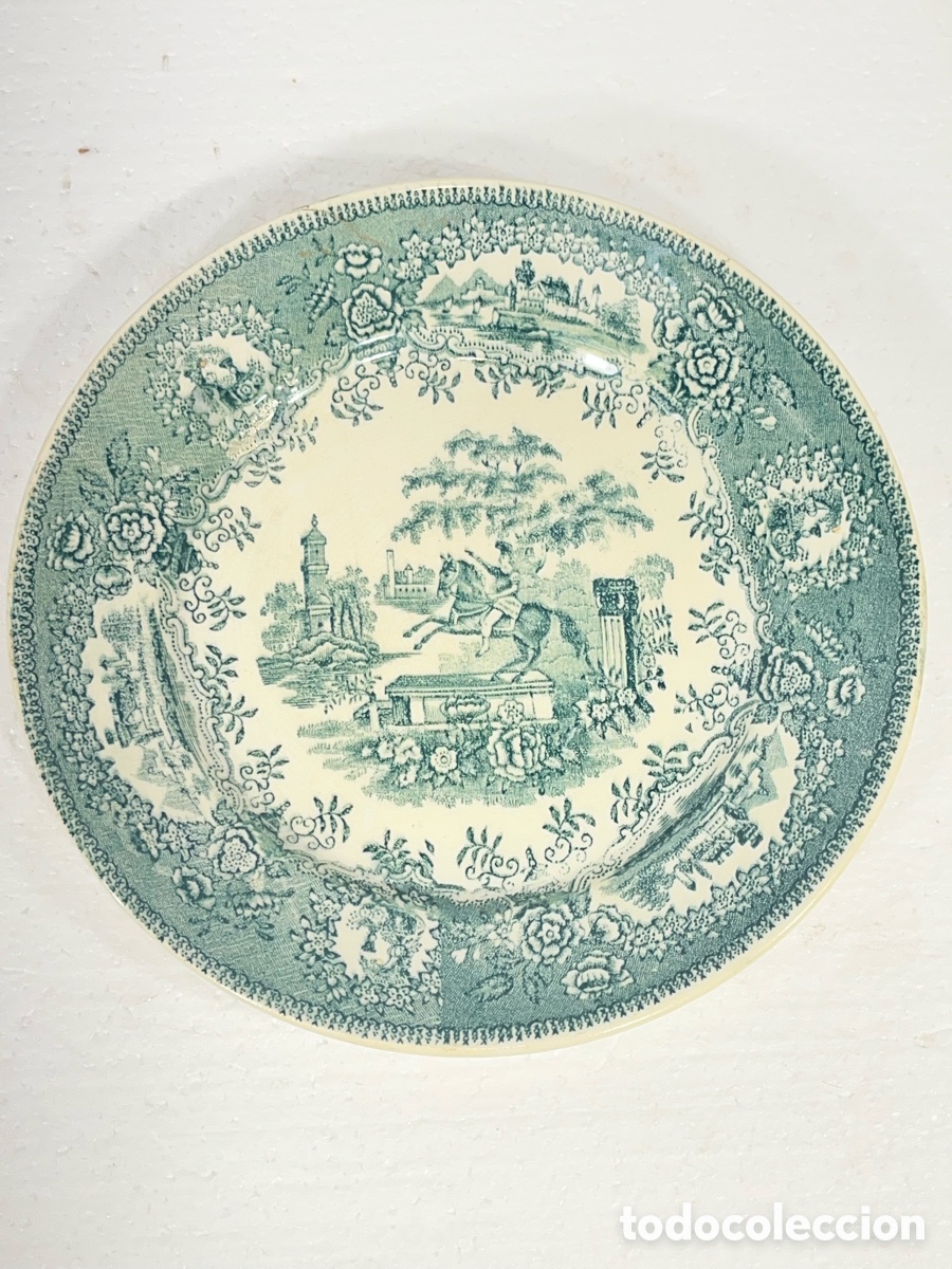 Antig&uuml;edades: Plato de cer&aacute;mica con dise&ntilde;o