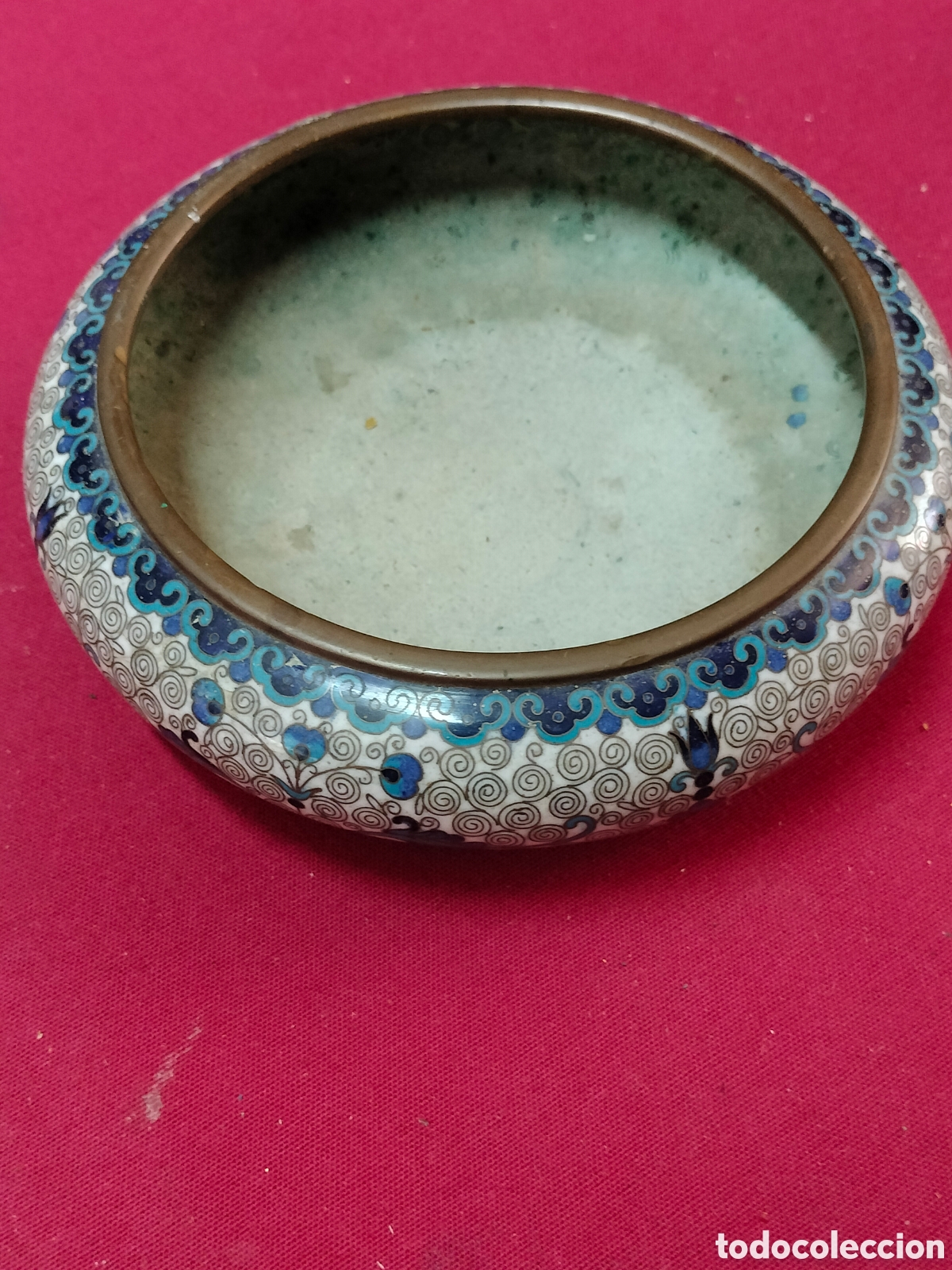 Antig&uuml;edades: Cuenco chino cloissonne dinast&iacute;a quialong