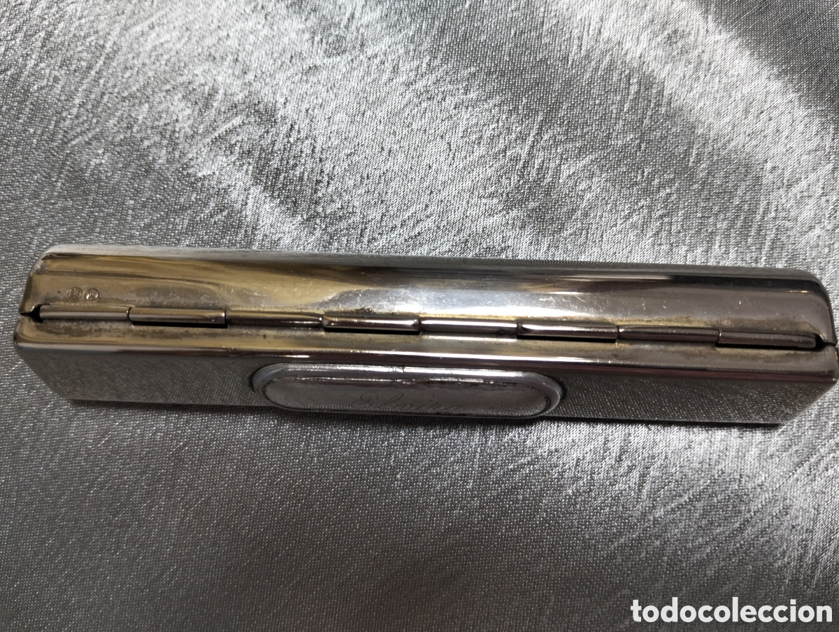 Antig&uuml;edades: Estuche r&iacute;mel Plata de ley grabaci&oacute;n vintage