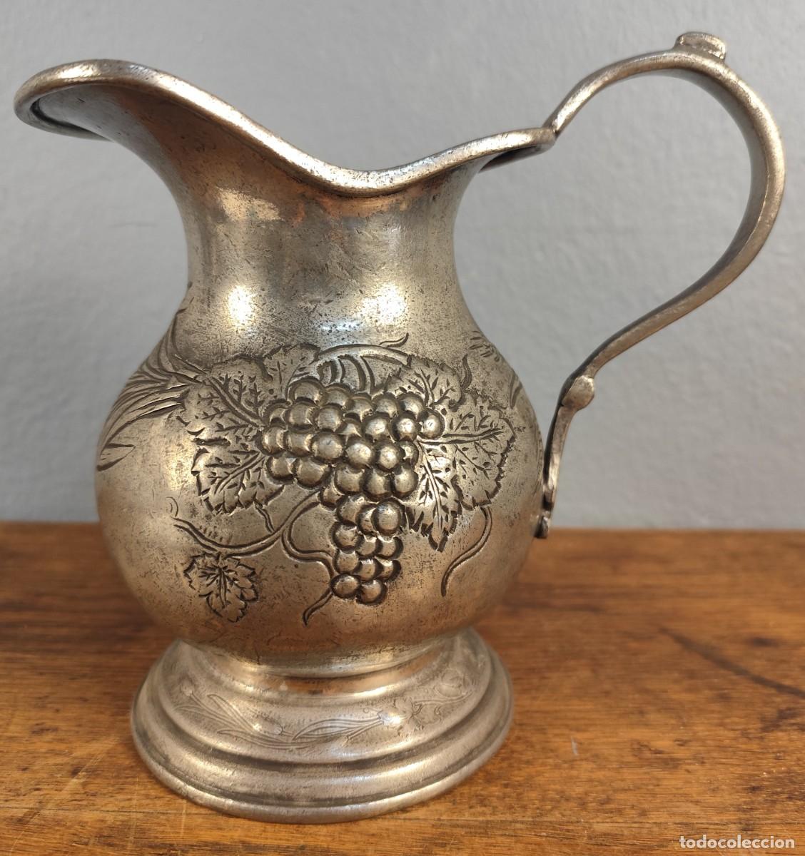 Antig&uuml;edades: Jarra en esta&ntilde;o fino alem&aacute;n &middot; Fein Zinn &middot; punzonada