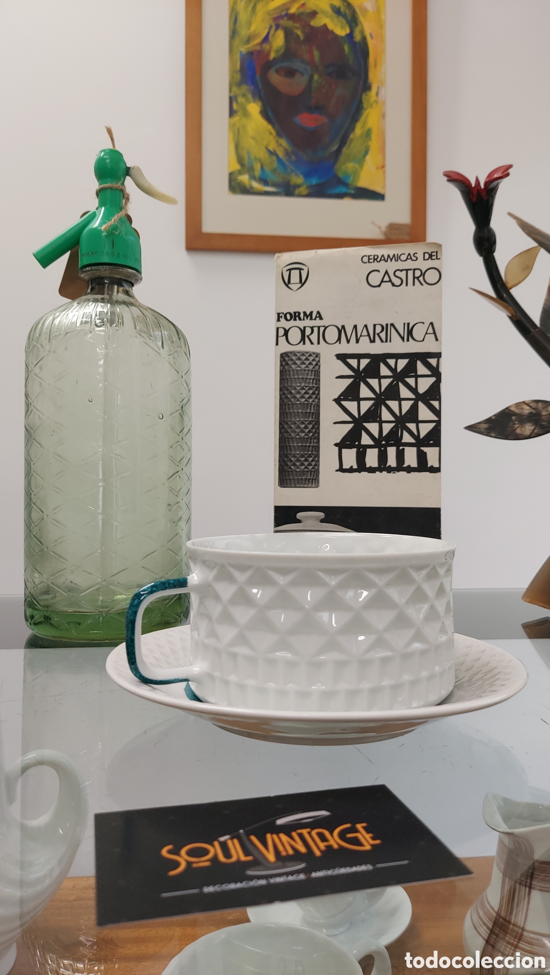 Antig&uuml;edades: Juego de desayuno Cer&aacute;micas Del Castro a&ntilde;os 60