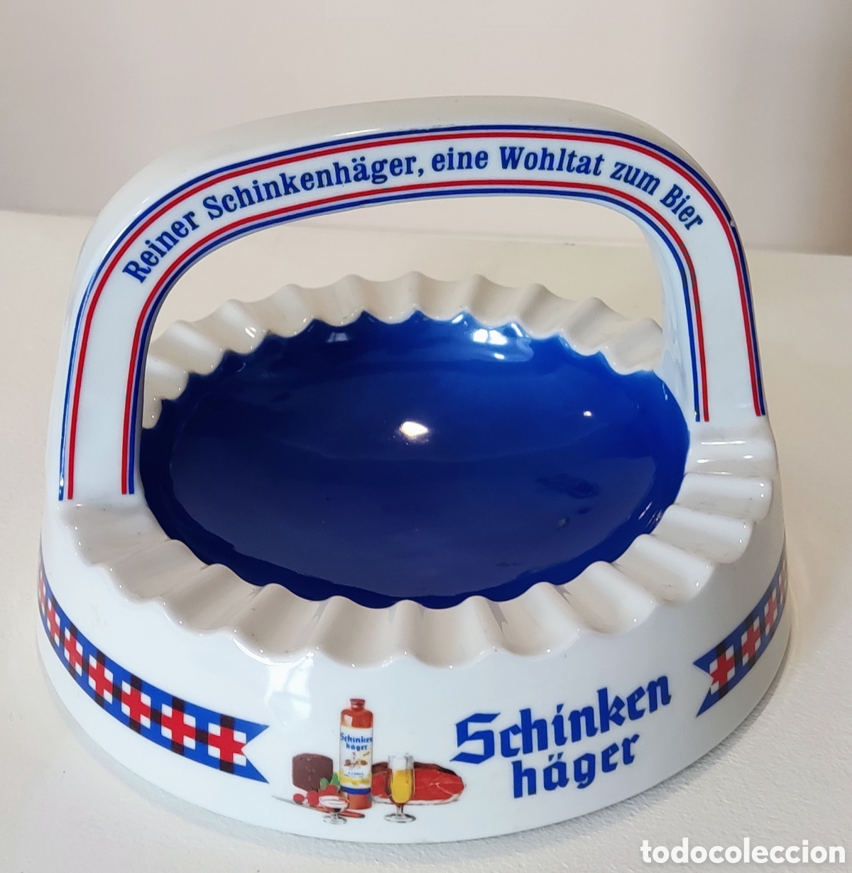 Antig&uuml;edades: Cenicero Schinkenh&auml;ger alem&aacute;n K&Ouml;NIG cer&aacute;mica vintage con asa