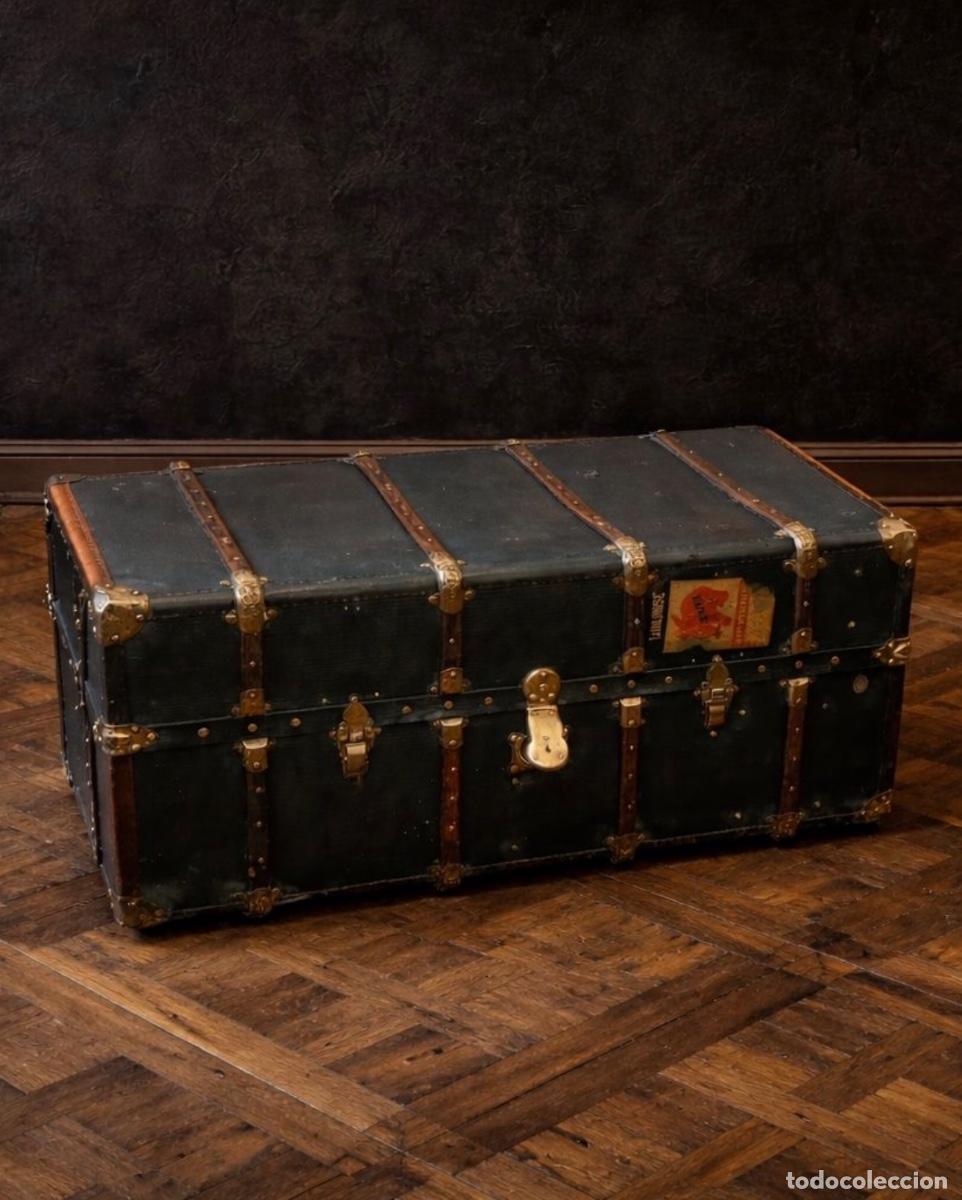 Antig&uuml;edades: Ba&uacute;l de viaje franc&eacute;s J.M. Arnaud (Alger&ndash;Oran), circa 1900-1930 &ndash; pieza original colonial