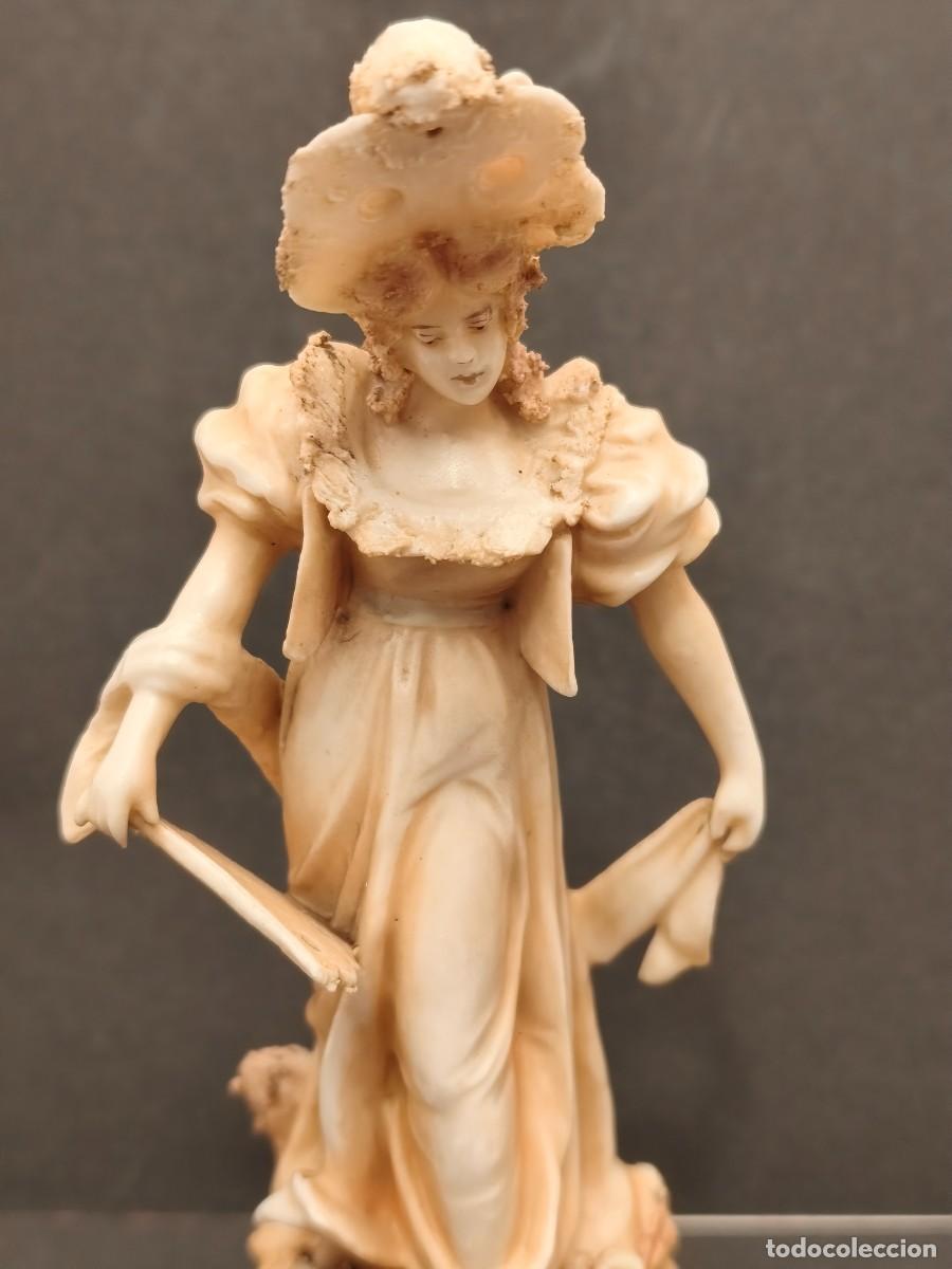 Antig&uuml;edades: FIGURA DE DAMA EN BISCUIT CIRCA 1900 - Foto 2