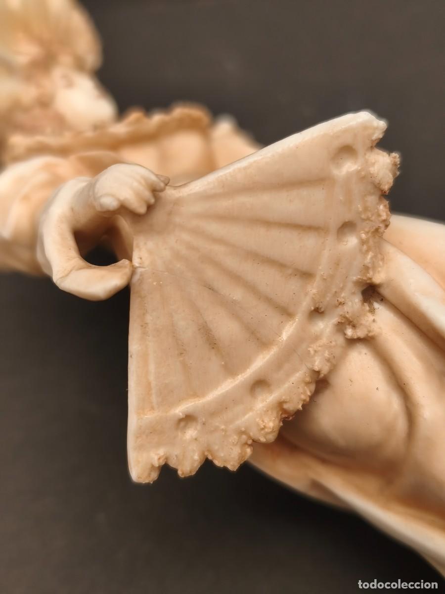 Antig&uuml;edades: FIGURA DE DAMA EN BISCUIT CIRCA 1900 - Foto 3