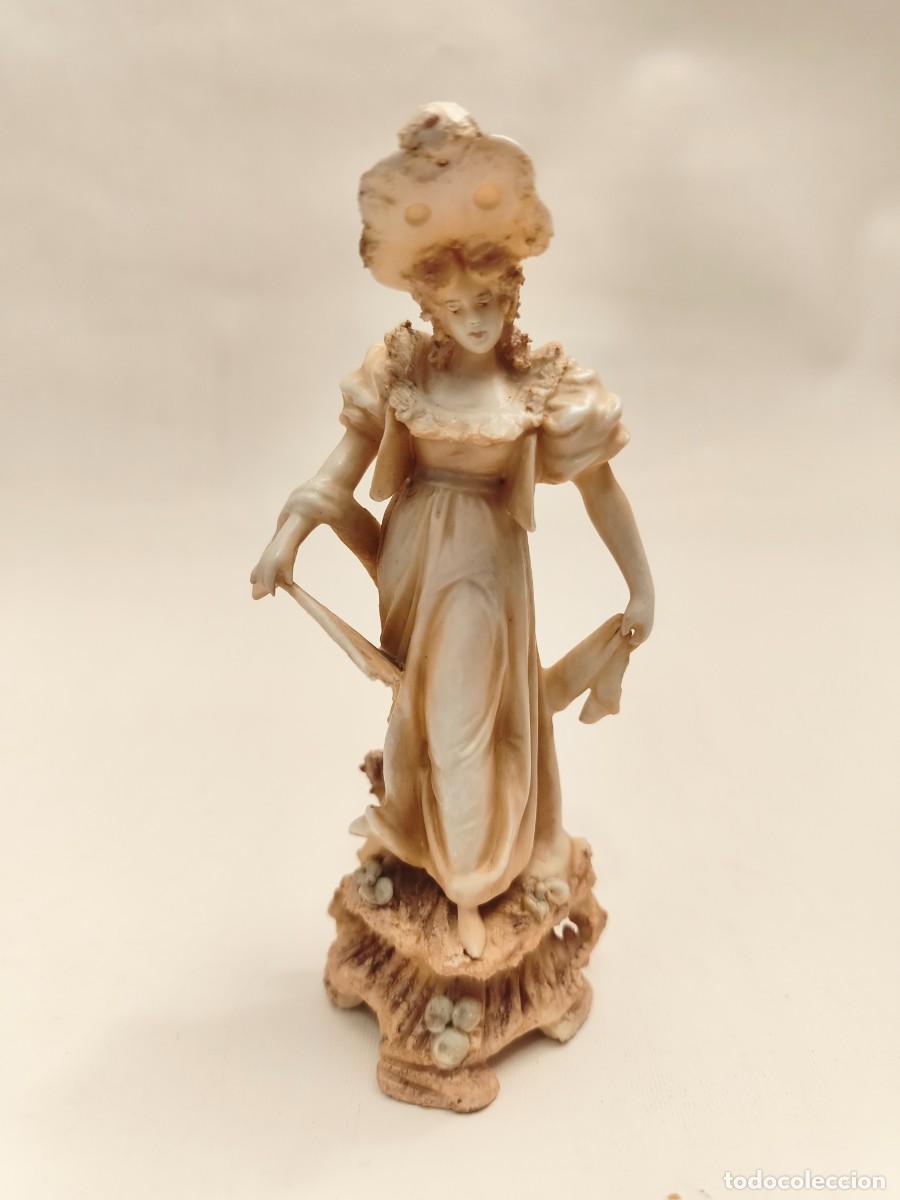 Antig&uuml;edades: FIGURA DE DAMA EN BISCUIT CIRCA 1900 - Foto 6
