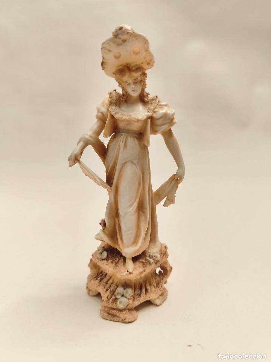 Antig&uuml;edades: FIGURA DE DAMA EN BISCUIT CIRCA 1900 - Foto 9