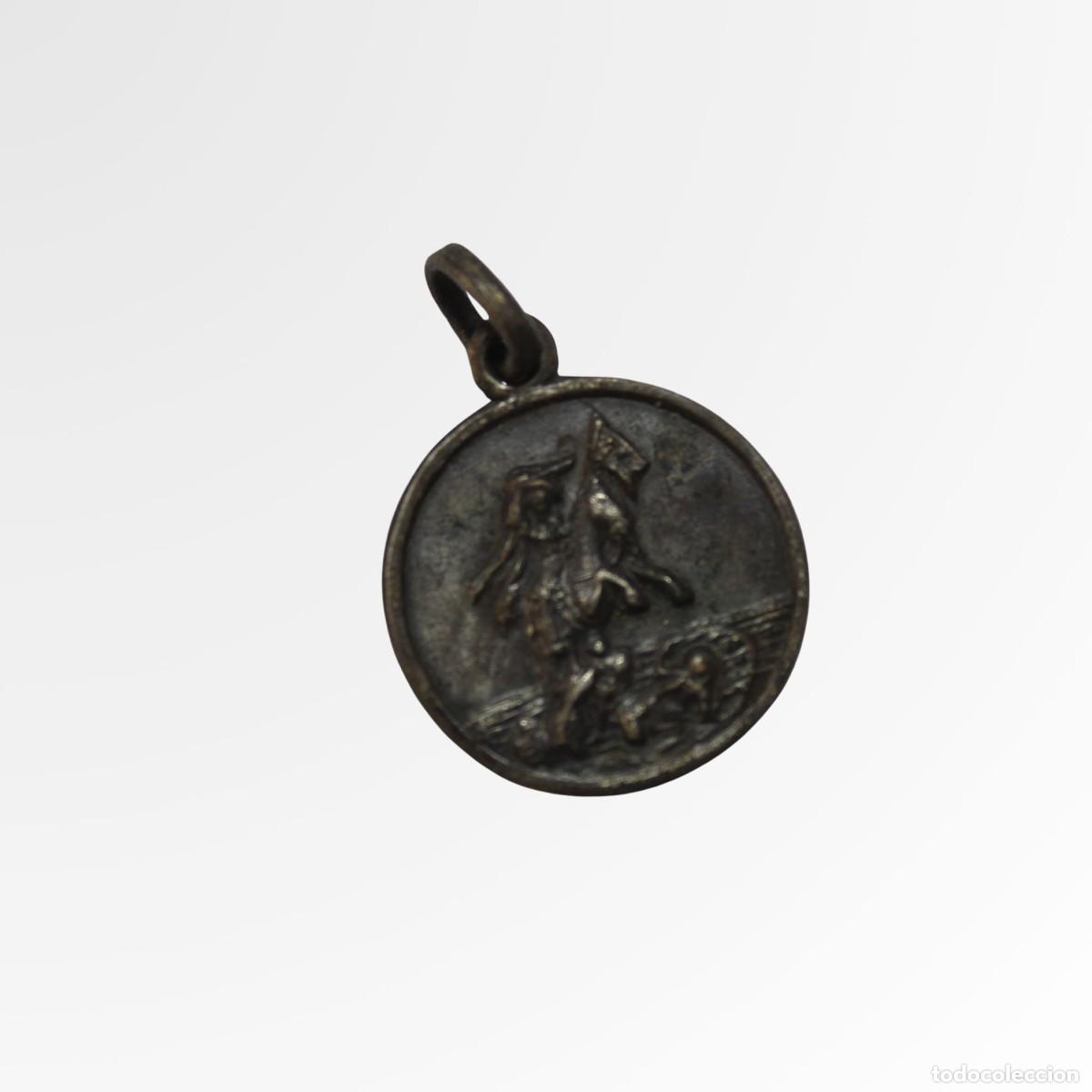 Antig&uuml;edades: Medalla Plata Santiago Ap&oacute;stol Batalla de Clavijo Catedral 18mm Antigua