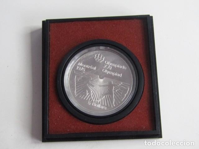 Antig&uuml;edades: PRECIOSA MONEDA DE PLATA 5 DOLARES OLIMPIADAS MONTREAL 1976 - ESGRIMA - RAR