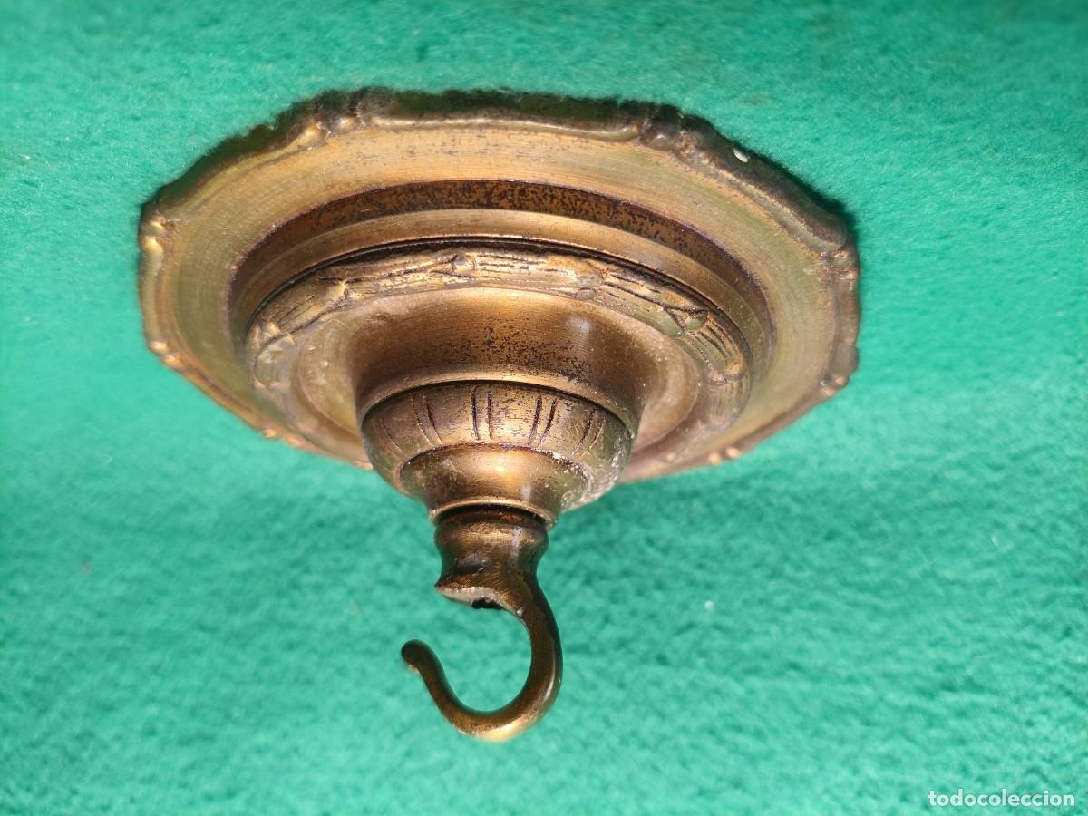 Antig&uuml;edades: ANTIGUO GRAN FLORON DE BRONCE DORADO PARA COLGAR LAMPARA. ESTILO MODERNISTA.