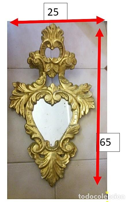 Antig&uuml;edades: ESPEJO DECORATIVO EN ORO.