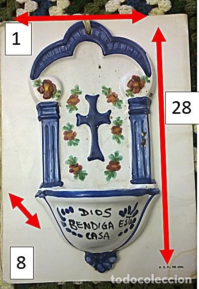 Antig&uuml;edades: PILA DE AGUA BENDITA &rdquo;DIOS BENDIGA ESTA CASA&rdquo;