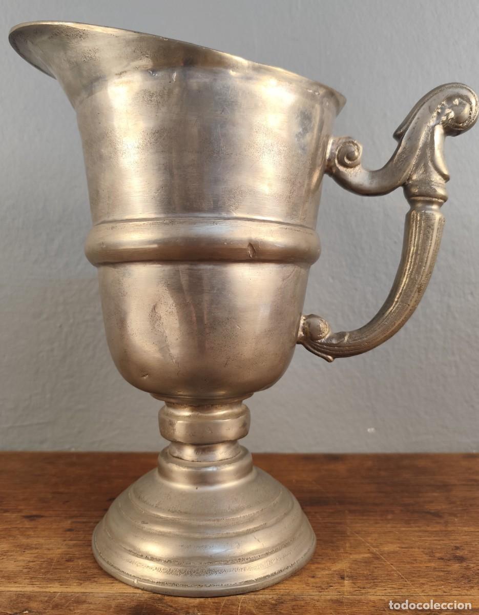 Antig&uuml;edades: Jarra en esta&ntilde;o fino alem&aacute;n &middot; Fein Zinn &middot; punzones originales