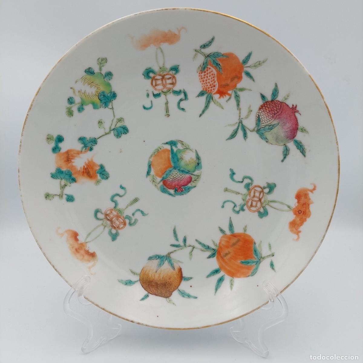 Antig&uuml;edades: Plato de porcelana china Tongzhi