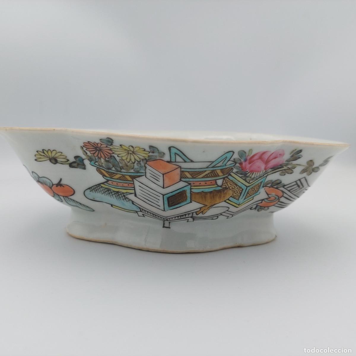Antig&uuml;edades: Bol de porcelana china familia rosa Tongzhi XIX