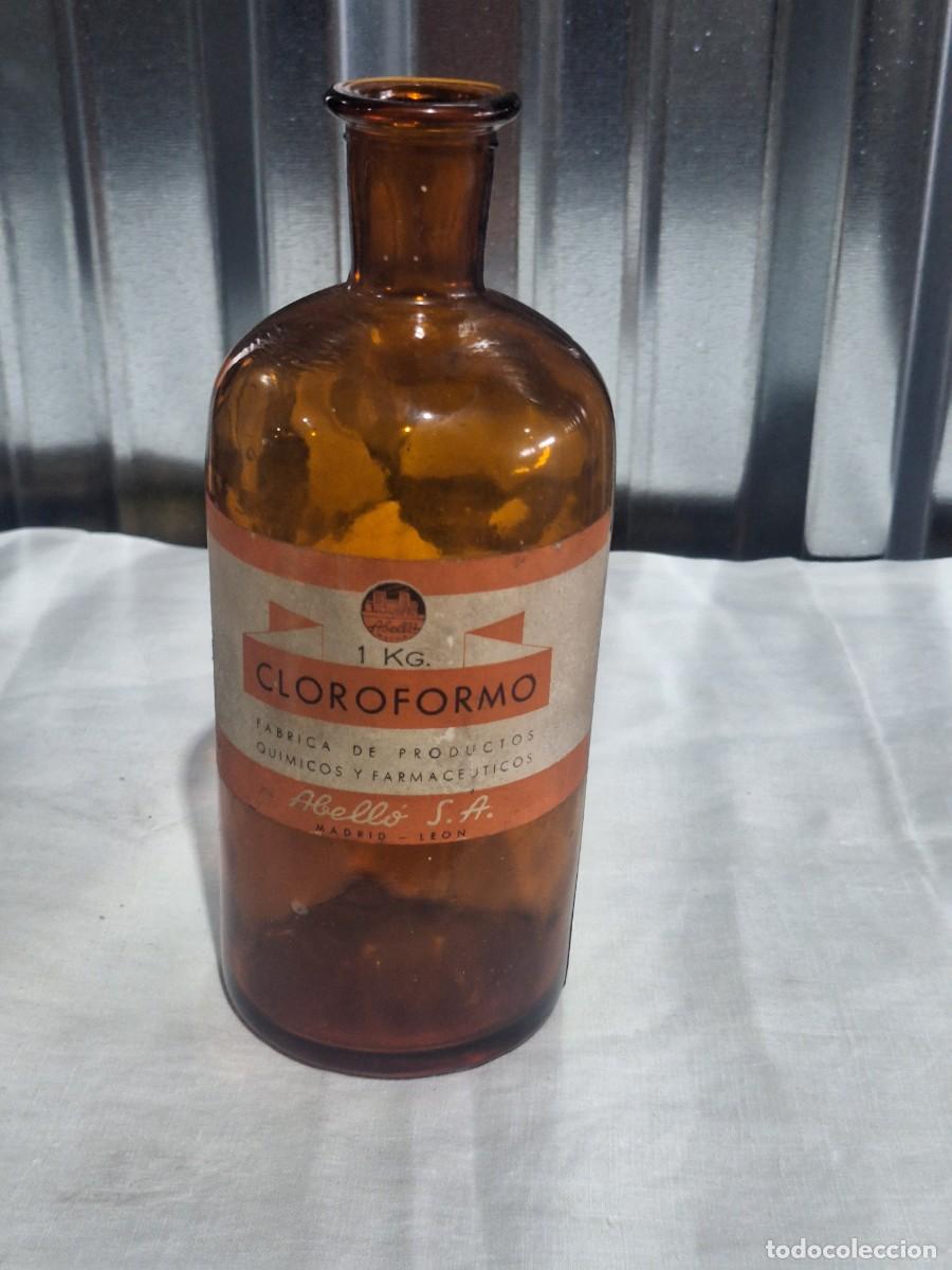 Antig&uuml;edades: Frasco / botella cristal farmacia.