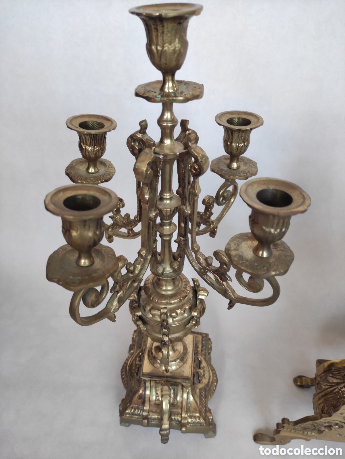Antig&uuml;edades: Reloj y candelabros en bronce - Foto 5