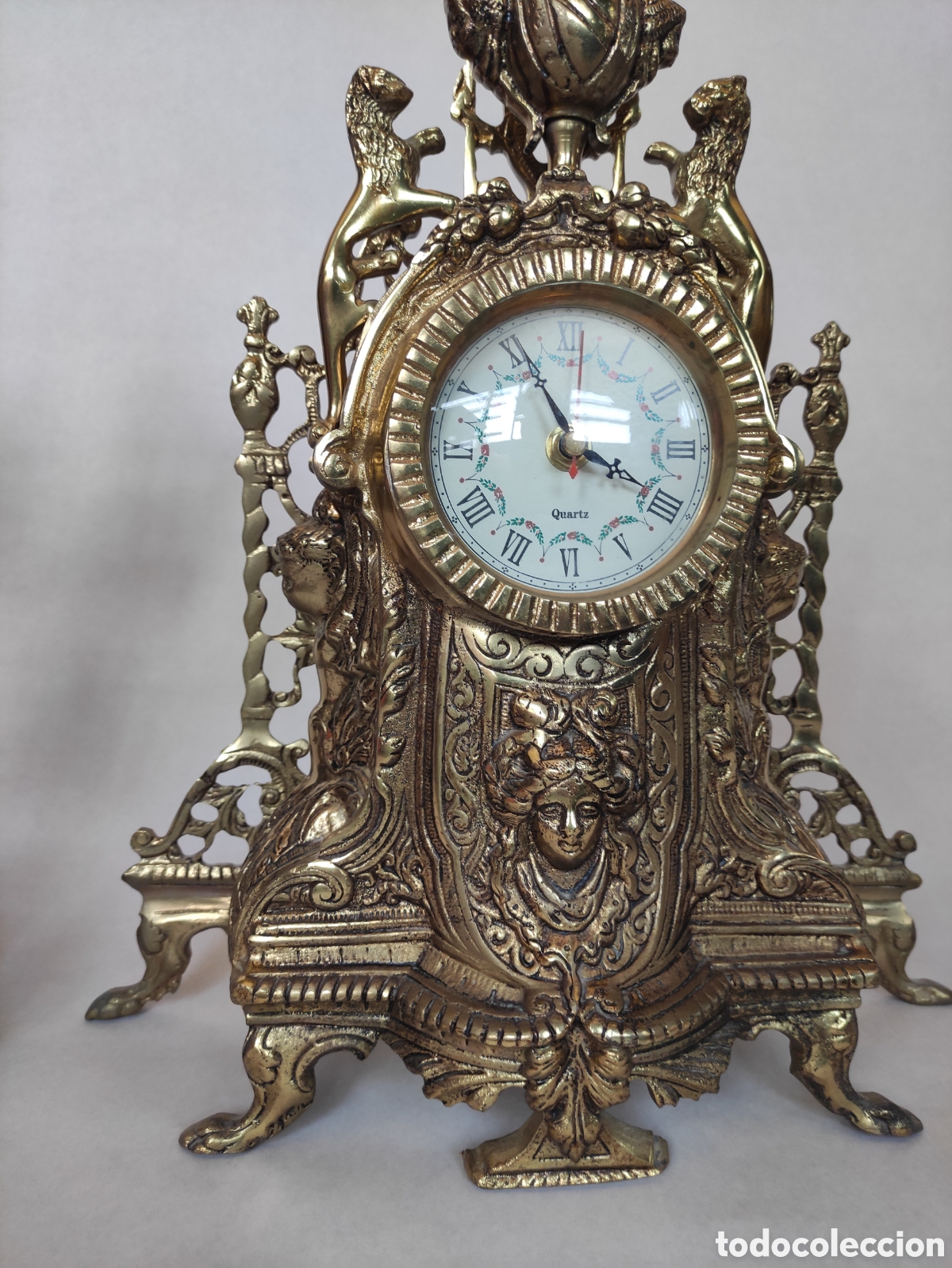Antig&uuml;edades: Reloj y candelabros en bronce - Foto 2