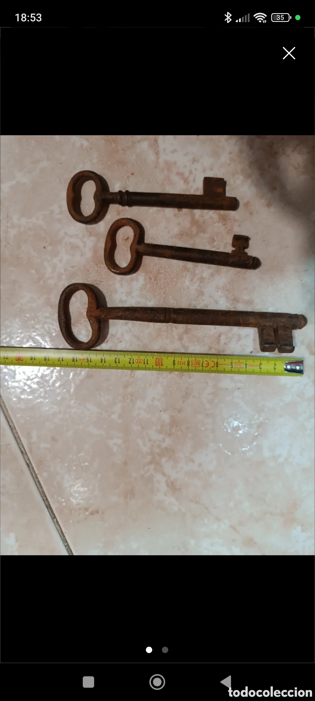 Antig&uuml;edades: 8 llaves antiguas para puerta - Foto 2