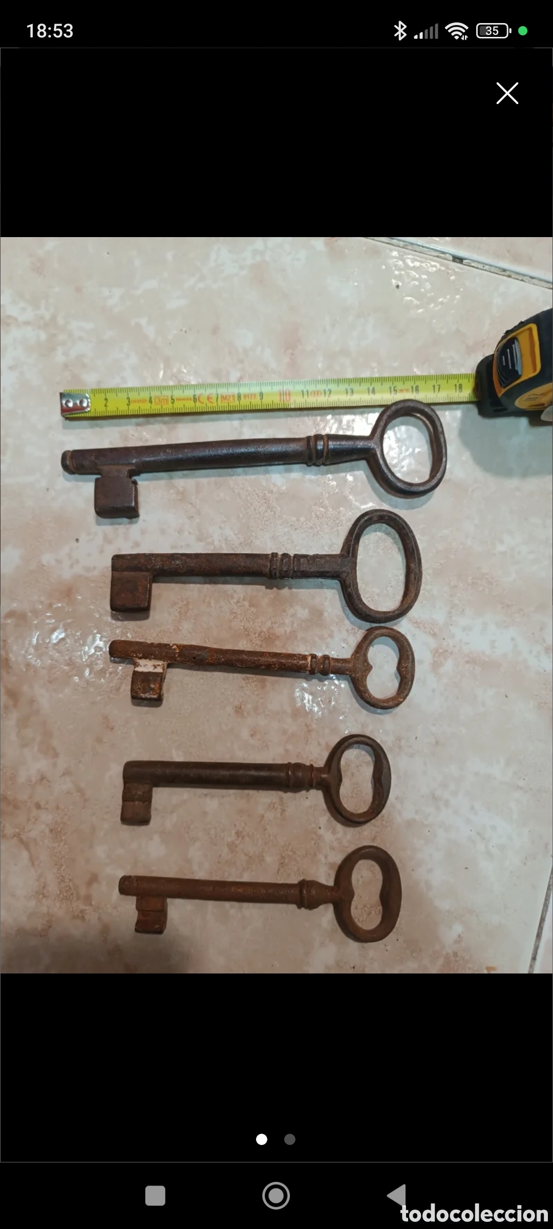 Antig&uuml;edades: 8 llaves antiguas para puerta