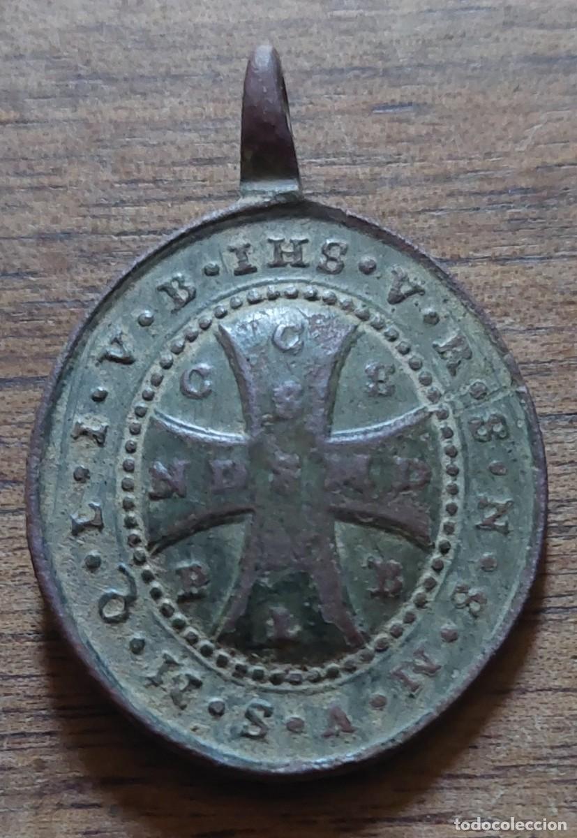 Antig&uuml;edades: Antigua medalla exorcismo y San Benedicto