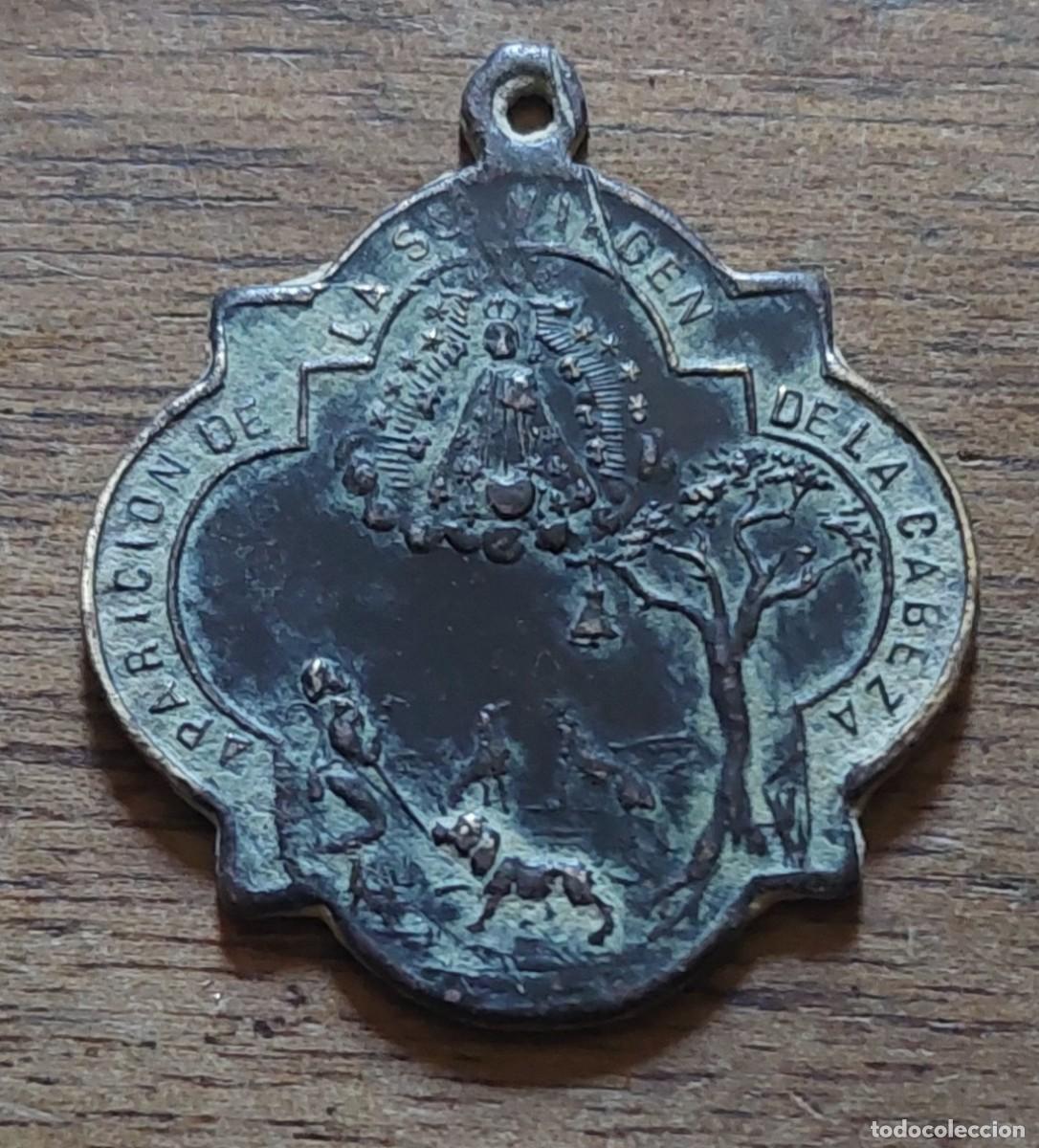 Antig&uuml;edades: Antigua medalla Nuestra se&ntilde;ora de la Cabeza y Santuario