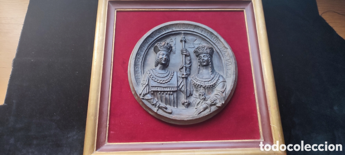 Antig&uuml;edades: Medall&oacute;n de los Reyes Cat&oacute;licos realizado por Artesan&iacute;a Orejudo de Salamanca