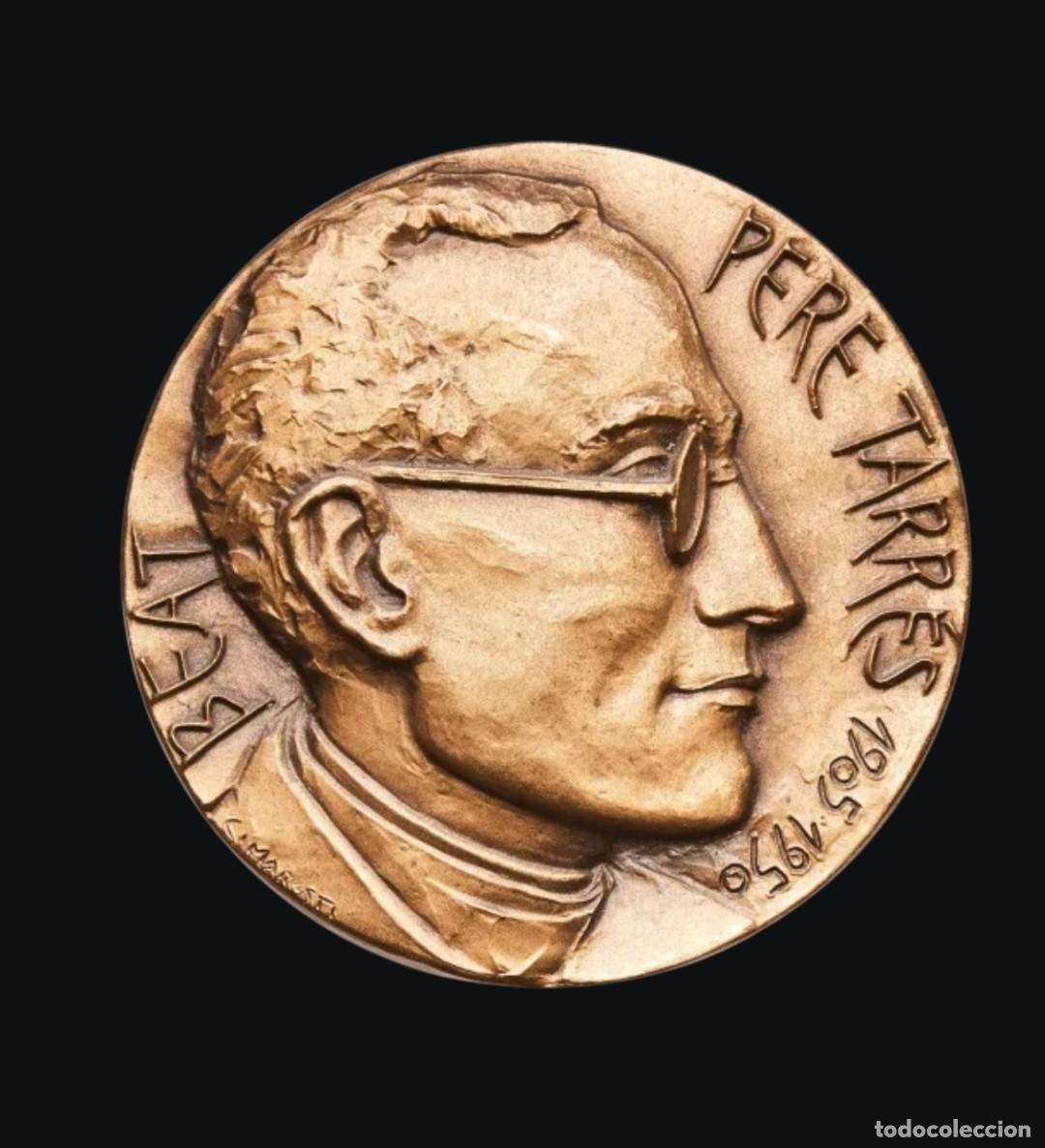 Antiques: GRAN MEDALLA DE BRONCE (138,9g) - BEATO PERE TARR&Eacute;S I CLARET - M&Eacute;DICO Y SACERDOTE -