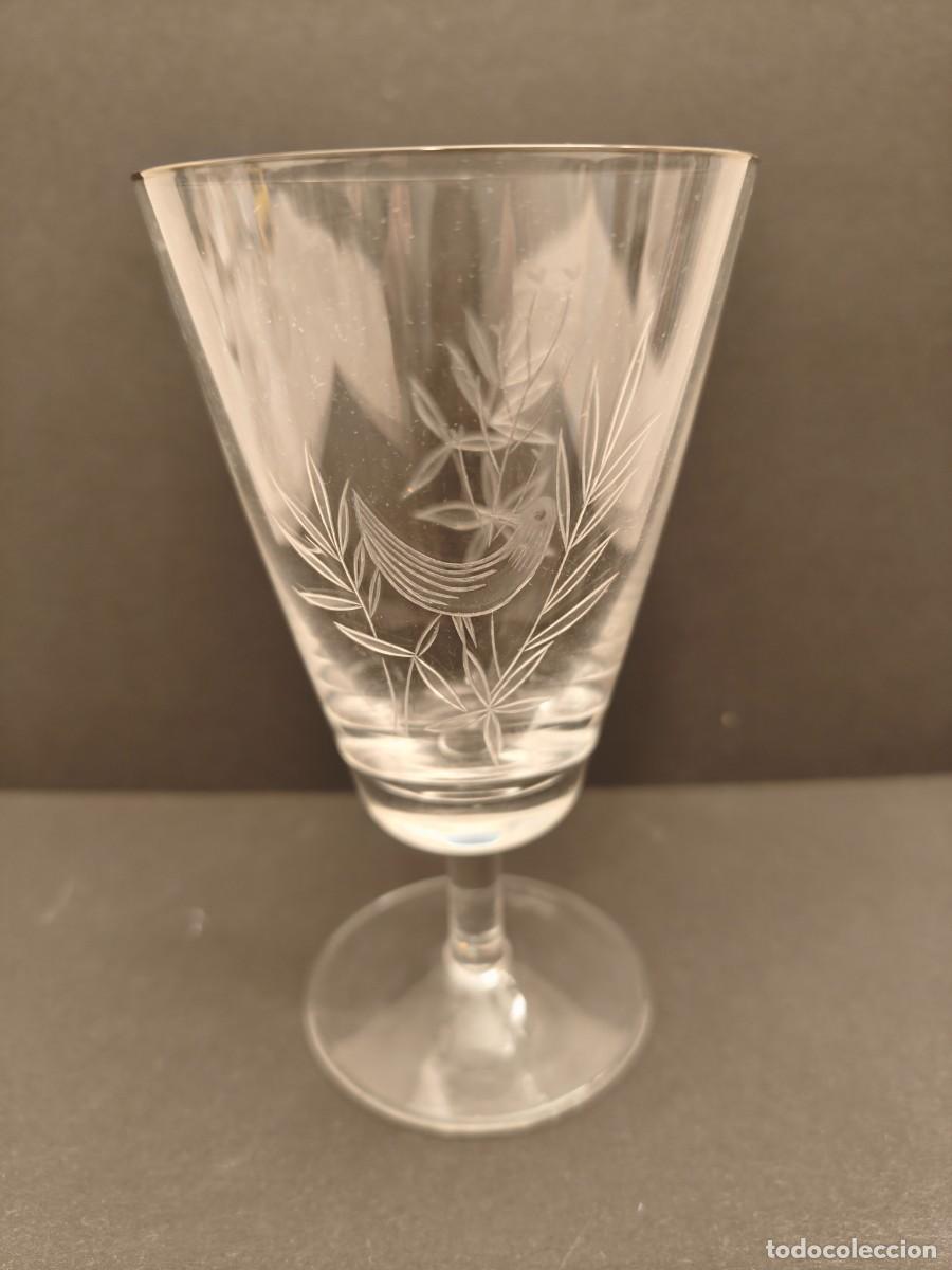 Antiguidades: JUEGO DE 9 COPAS EN CRISTAL TALLADO ROSENTHAL A&Ntilde;OS 70