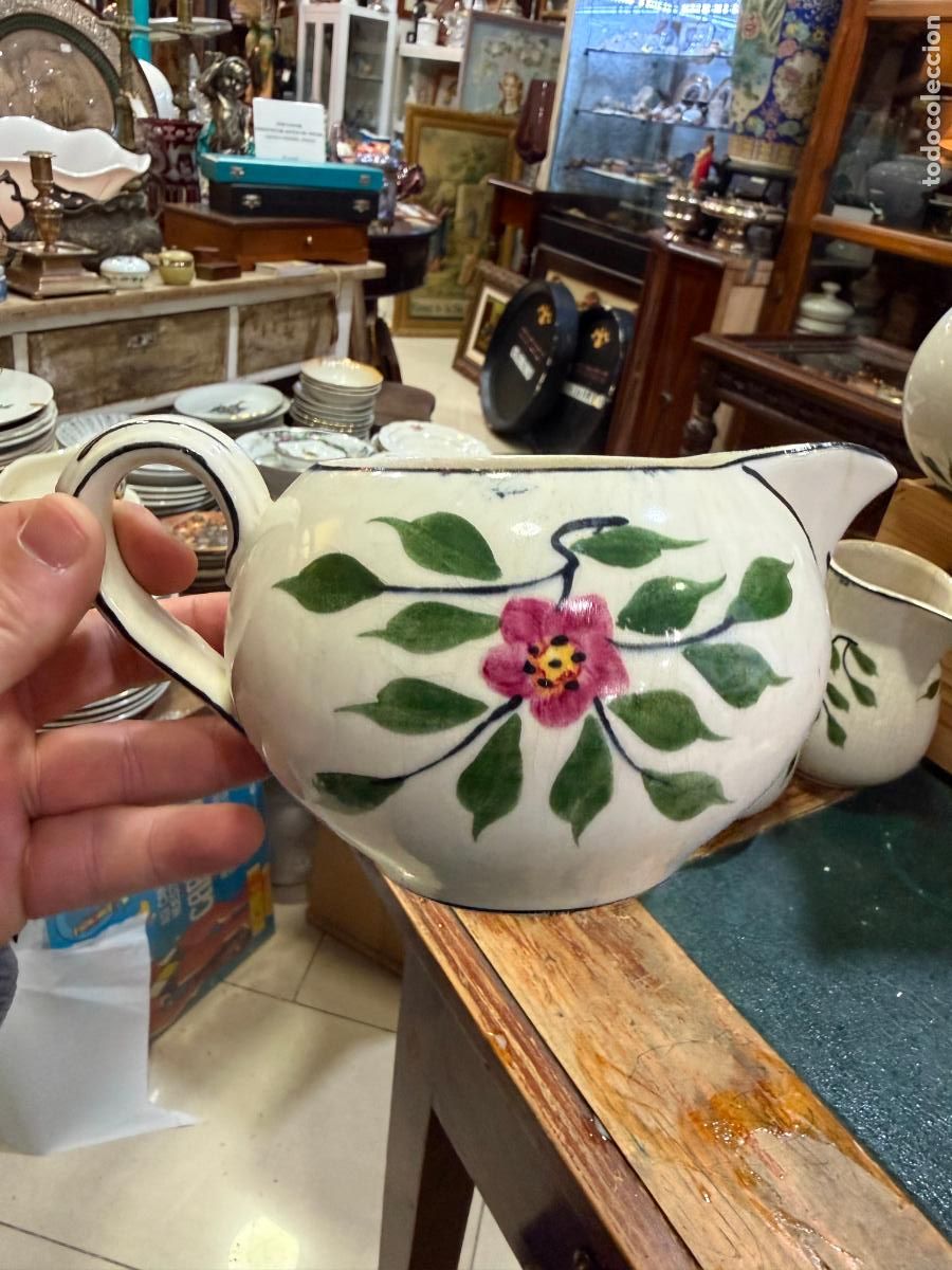 Antiguidades: ANTIGUA LECHERA CERAMICA LA CARTUJA PICKMAN - MEDIDA 17X10 CM