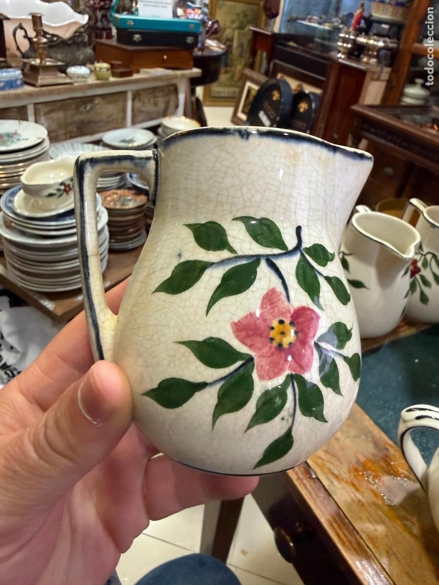 Antiguidades: ANTIGUA LECHERA CERAMICA LA CARTUJA PICKMAN - MEDIDA 10 CM