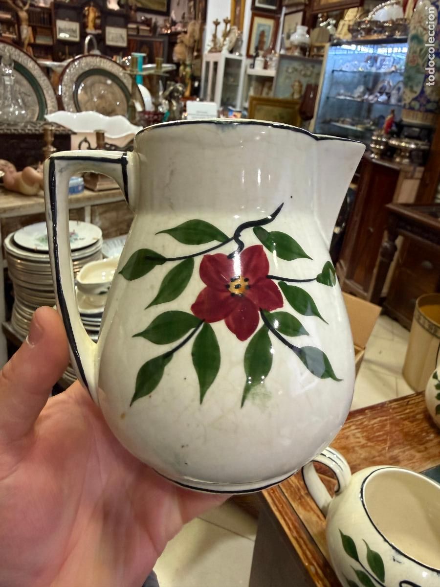 Antiguidades: ANTIGUA LECHERA CERAMICA LA CARTUJA PICKMAN - MEDIDA 13 CM