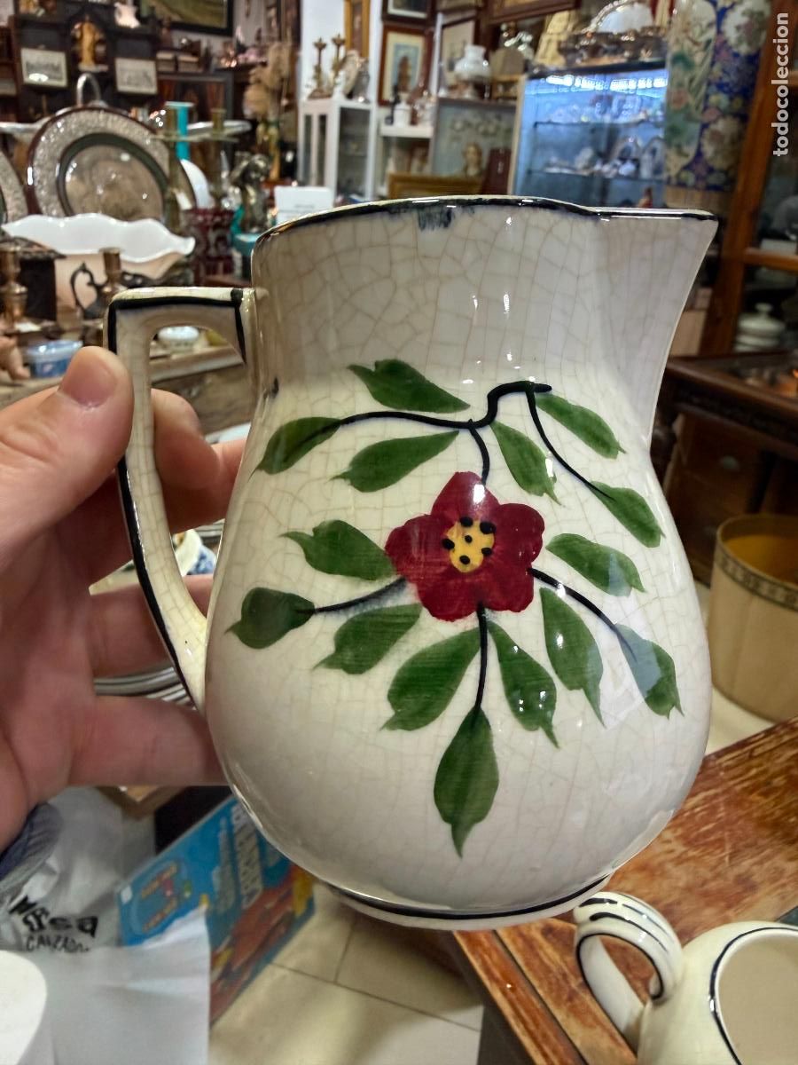 Antiguidades: ANTIGUA LECHERA CERAMICA LA CARTUJA PICKMAN - MEDIDA 13 CM