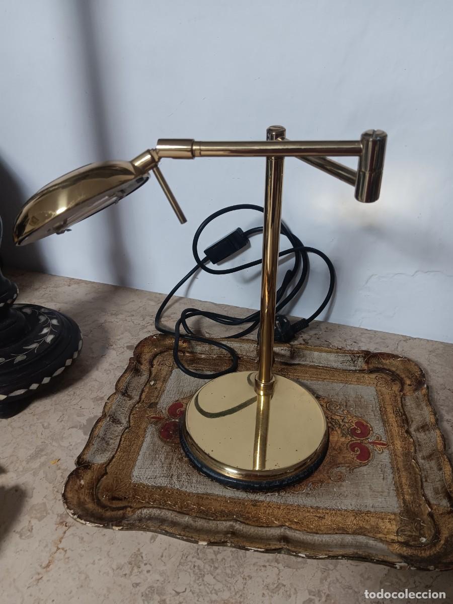 Antig&uuml;edades: Lampara vintage de lat&oacute;n