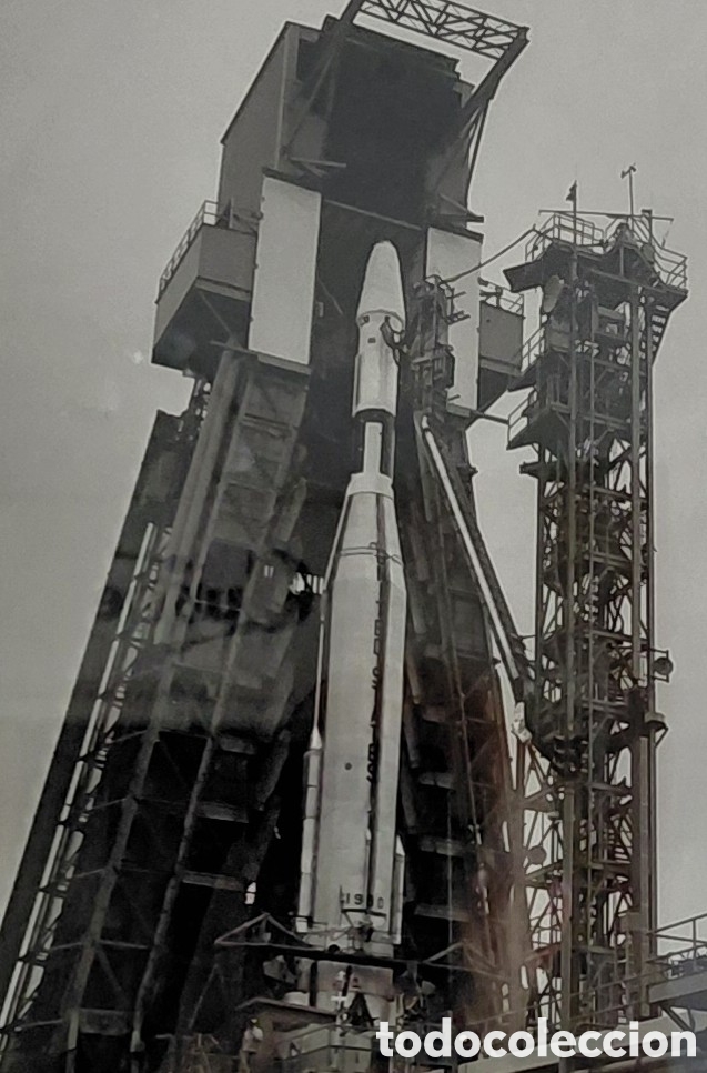 Antig&uuml;edades: T&iacute;tulo: Foto original NASA Ranger VI 1964 enmarcada