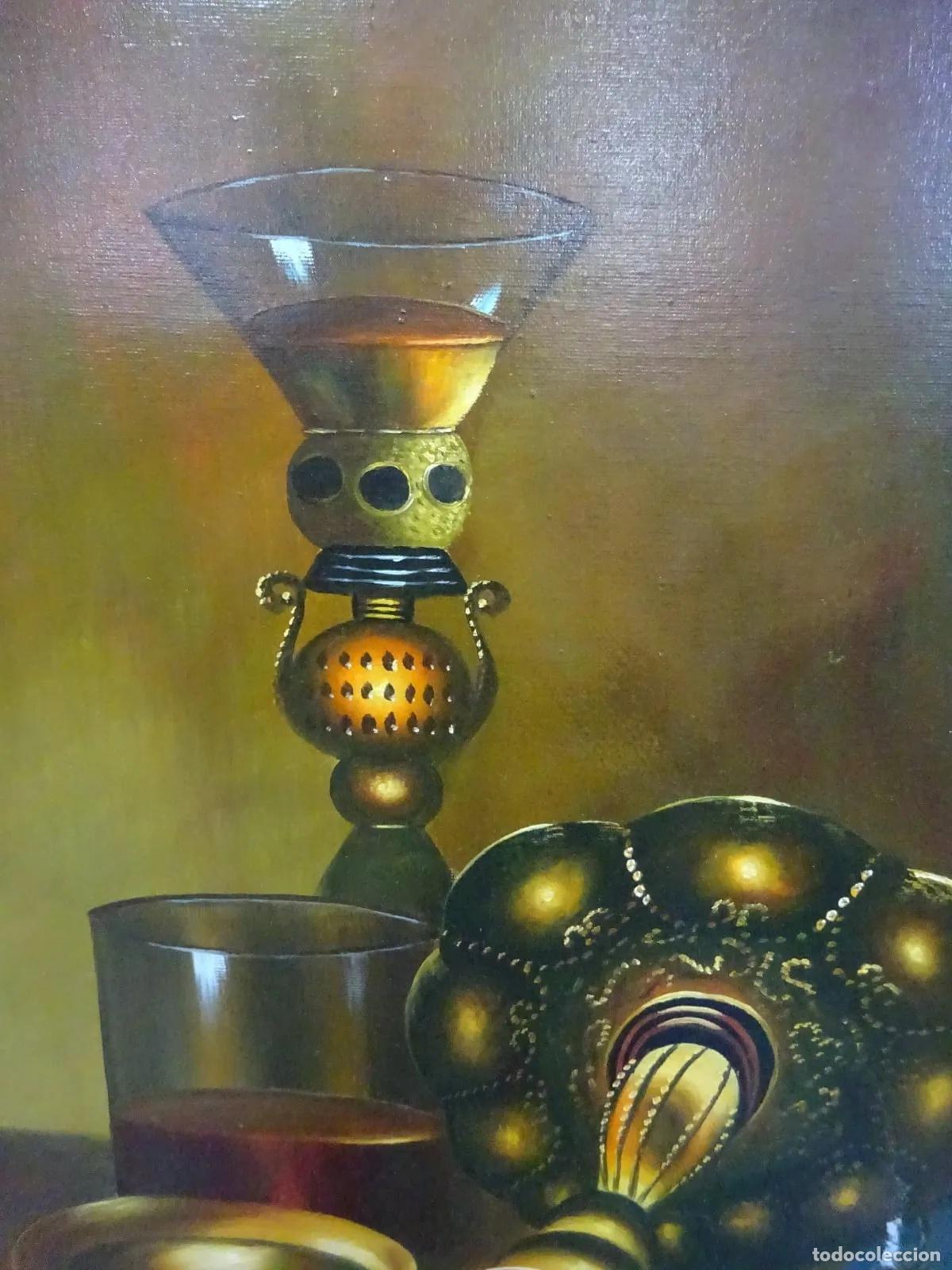 Antig&uuml;edades: cuadro bodegon candelabros de meggen - Foto 2