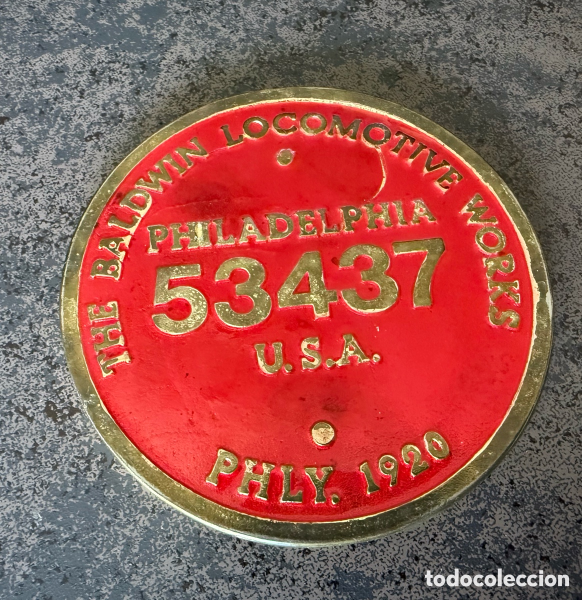 Antig&uuml;edades: Placa identificativa locomotora